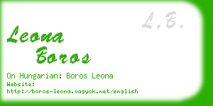 leona boros business card